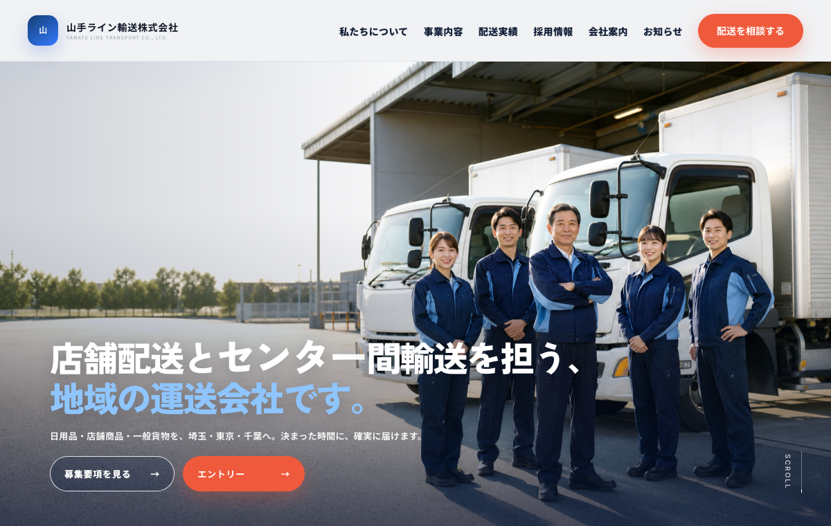 山手ライン輸送株式会社のFV画面